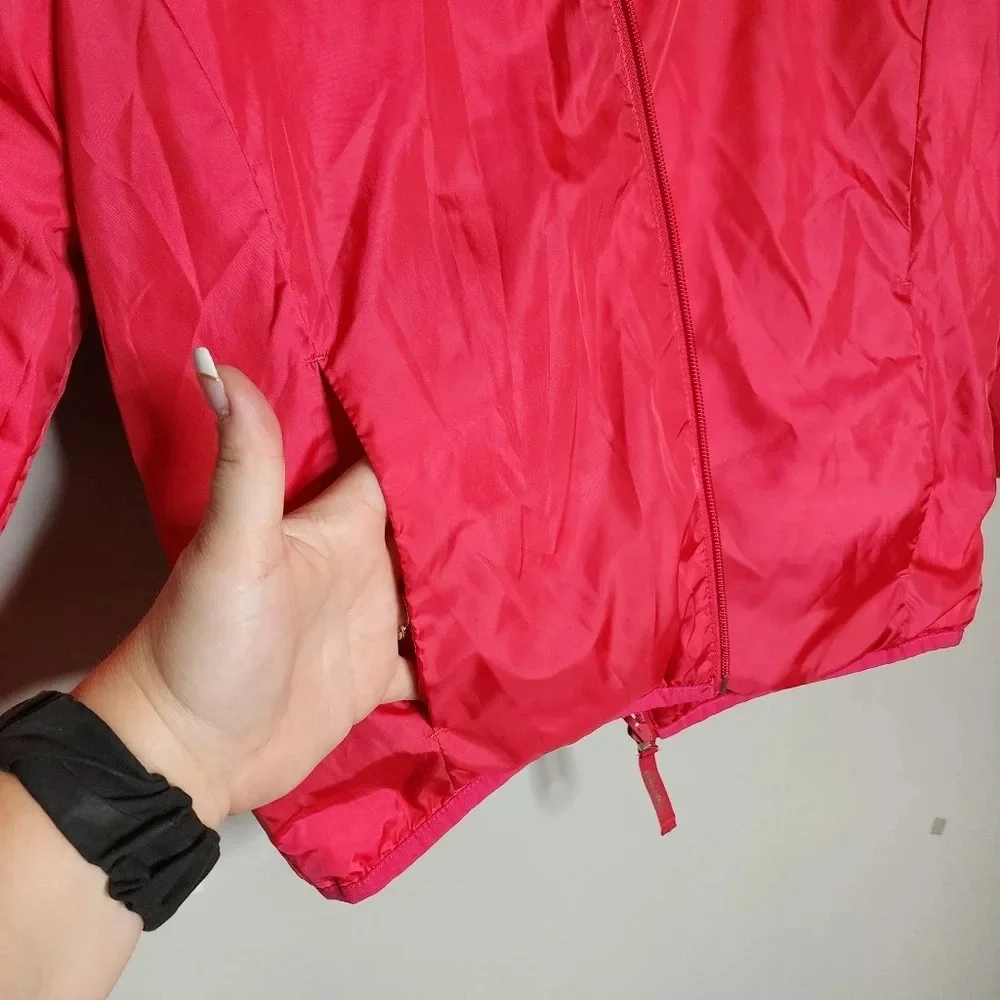 Eddie Bauer reversible down‎ coat.  Pink ombre.